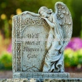 Hot sale stone carved marble engraving weeping angel tombstone
